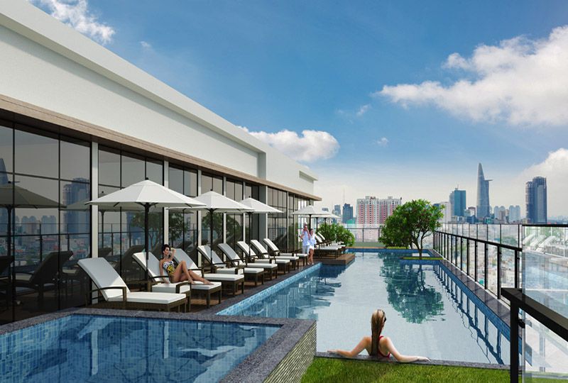 Cheap apartment for rent in The Gold View on Ben Van Don street district 4