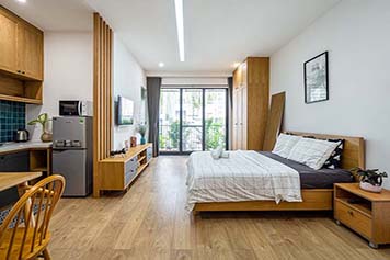 Cozy studio flat rental in Binh Thanh District come with full of sevices