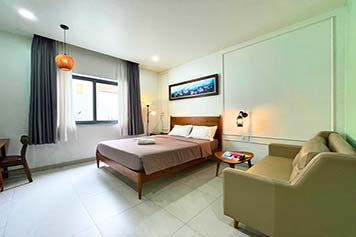 Serviced apartment renting in Tan Dinh District Nguyen The Loc Street