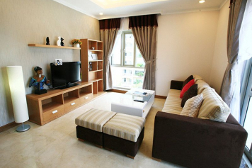 Three bedroom serviced apartment for rent in Saigon Pavillon District 3 .