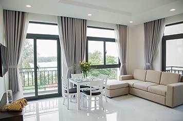 Windy serviced apartment for rent has riverview on Thao Dien District 2