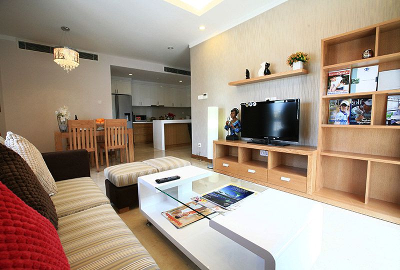 Three bedroom serviced apartment for rent in Saigon Pavillon District 3 .