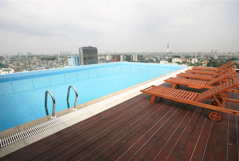 Three bedroom serviced apartment for rent in Saigon Pavillon District 3 .