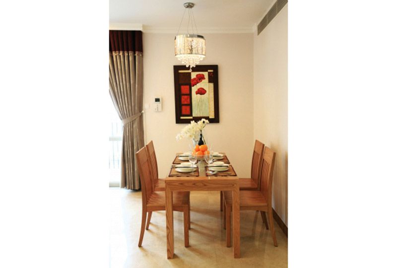 Three bedroom serviced apartment for rent in Saigon Pavillon District 3 .