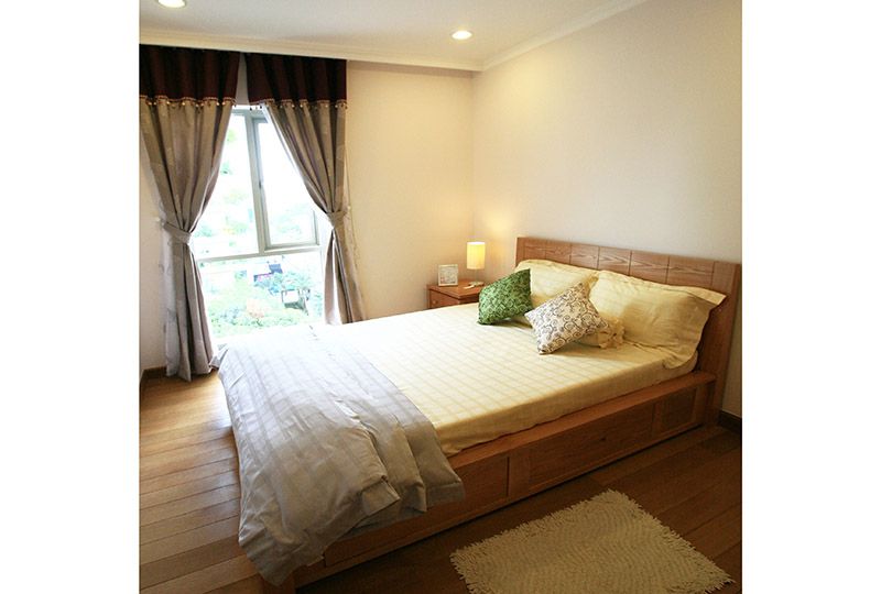 Three bedroom serviced apartment for rent in Saigon Pavillon District 3 .