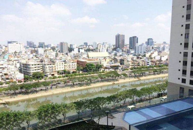 Nice apartment for lease on The Gold View apartment District 4 Saigon