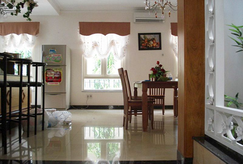Nice villa located at Thao Dien Compound in District 2 now available for rent .