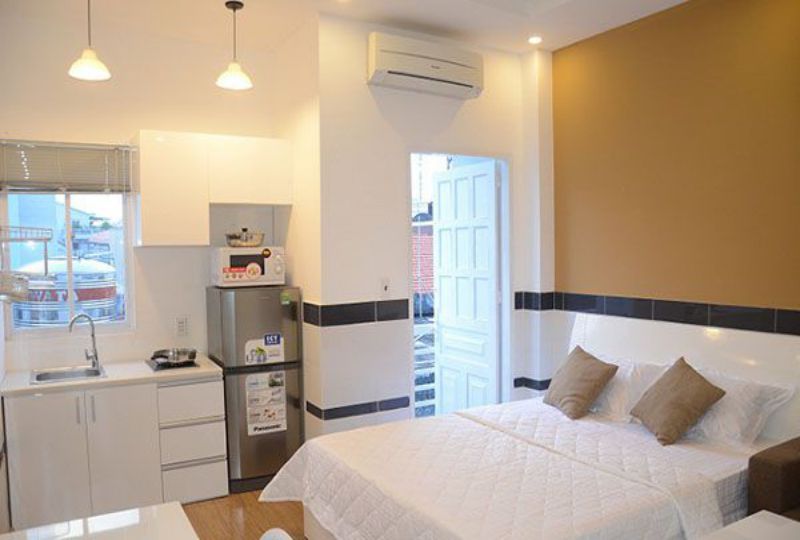 Studio serviced apartment for rent in Ho Chi Minh city Au Duong Lan street