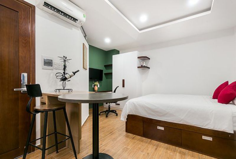 Studio serviced apartment for rent in Tan Binh district on Le Van Sy street