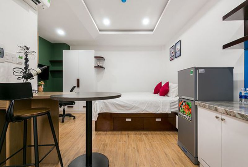 Studio serviced apartment for rent in Tan Binh district on Le Van Sy street