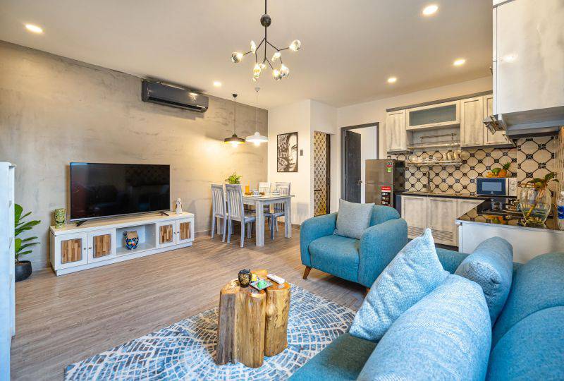 Serviced apartment for rent in District 1 - Fresh style with terrace