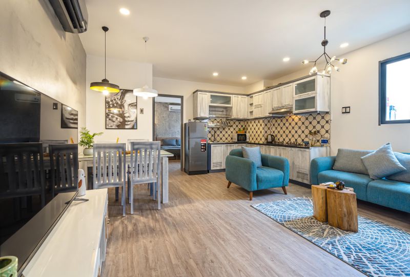 Serviced apartment for rent in District 1 - Fresh style with terrace