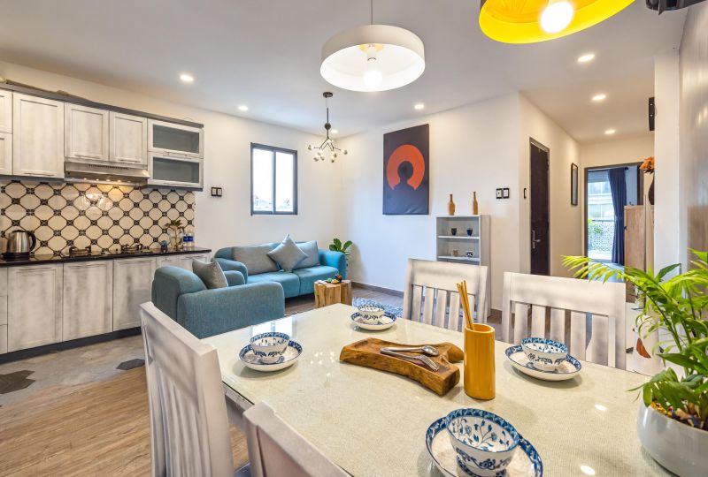 Serviced apartment for rent in District 1 - Fresh style with terrace