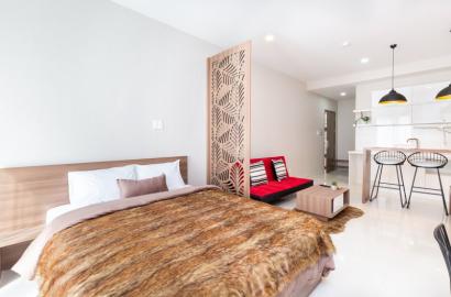 Serviced apartment on Nguyen Huy Tuong Street for rent in Binh Thanh Dist