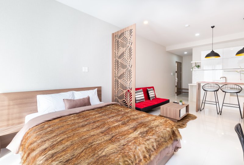 Serviced apartment on Nguyen Huy Tuong Street for rent in Binh Thanh Dist