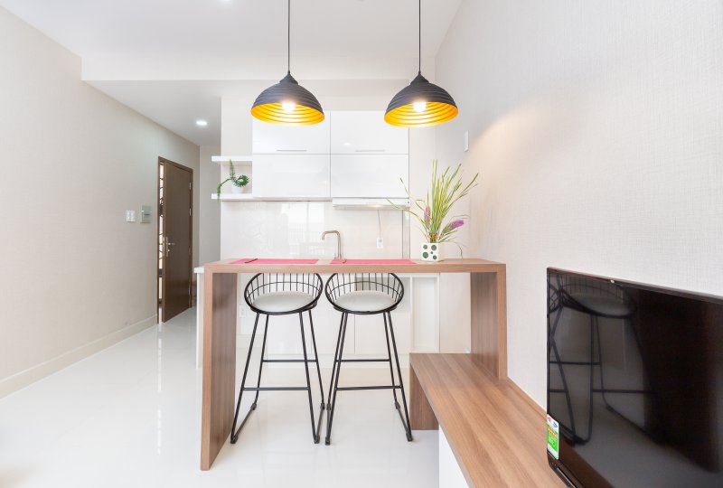 Serviced apartment on Nguyen Huy Tuong Street for rent in Binh Thanh Dist