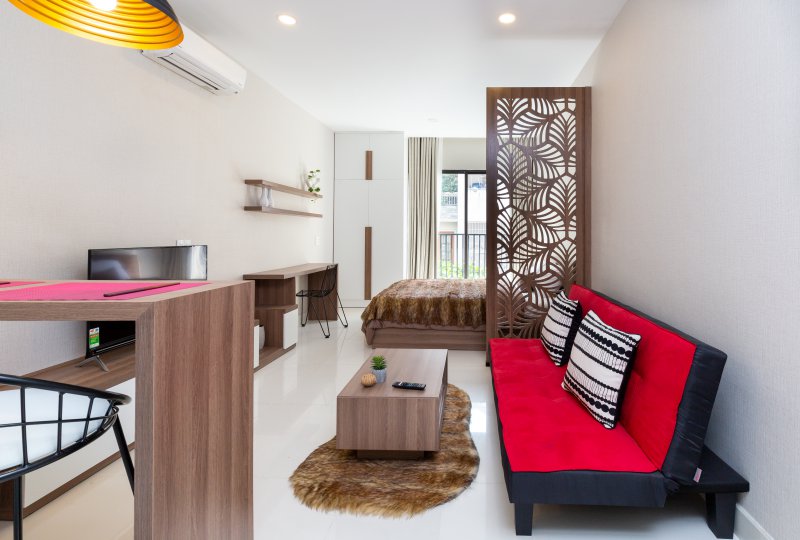 Serviced apartment on Nguyen Huy Tuong Street for rent in Binh Thanh Dist