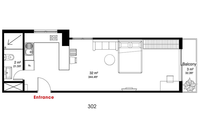Studio for rent on Thao Dien area District 2 comes with fully services