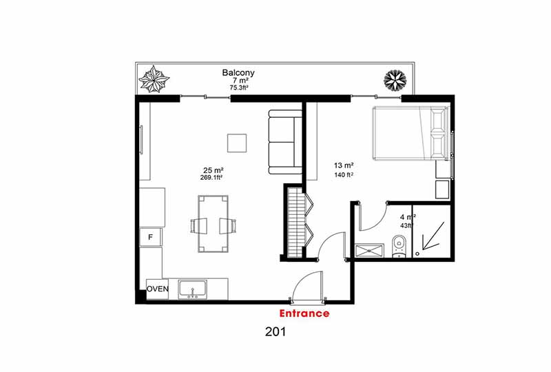 Bright serviced apartment for lease on Thao Dien area Dist 2