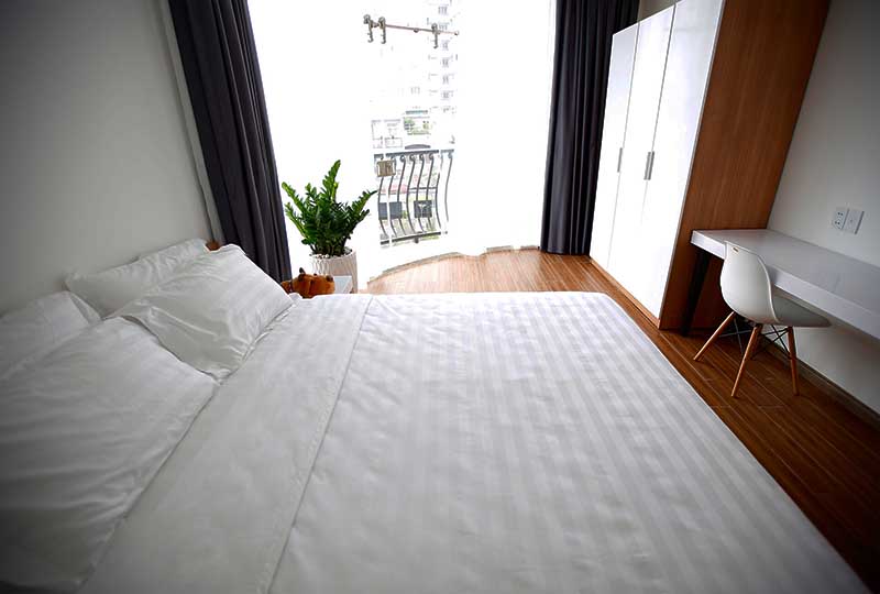 Cozy serviced apartment for lease on Tran Binh Trong Street, Saigon