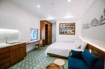 Basic furnished studio apartment for rent in District 1 next to Ben Thanh Market