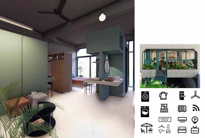 Serviced apartment for rent in District 2 Saigon next to The Vista Building