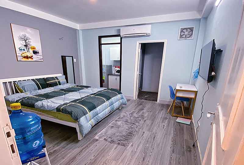 Studio serviced apartment rental on De Tham Street, District 1 Saigon