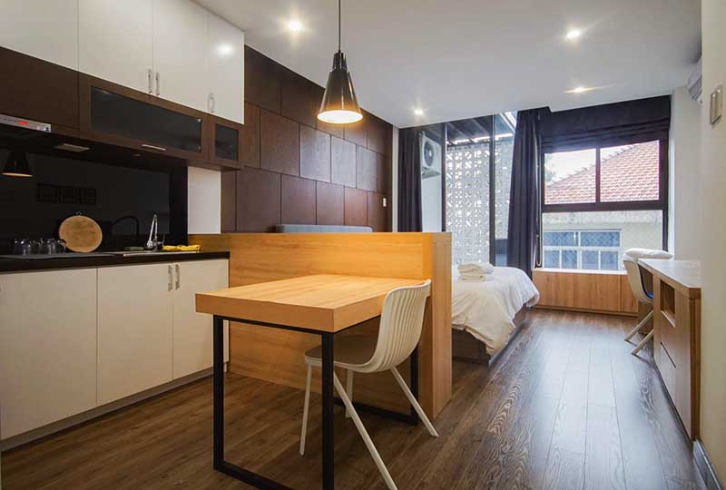Bright serviced apartment rental in Dakao area District 1 Ho Chi Minh City