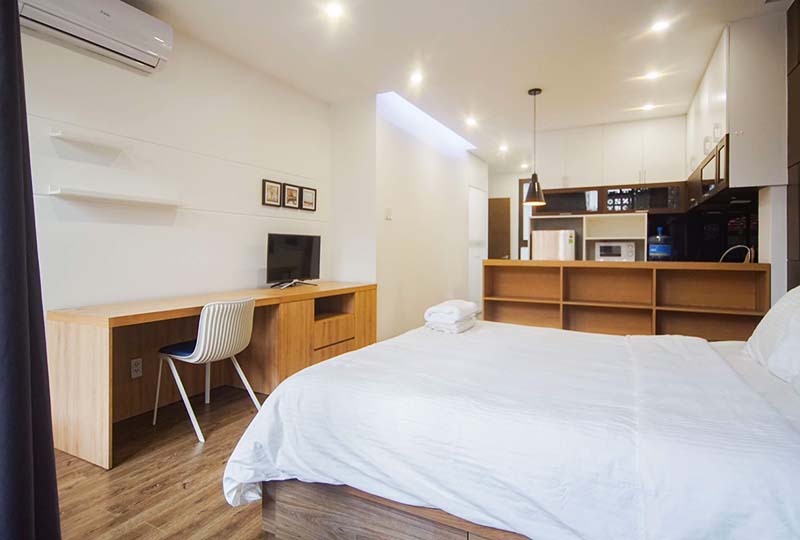 Bright serviced apartment rental in Dakao area District 1 Ho Chi Minh City