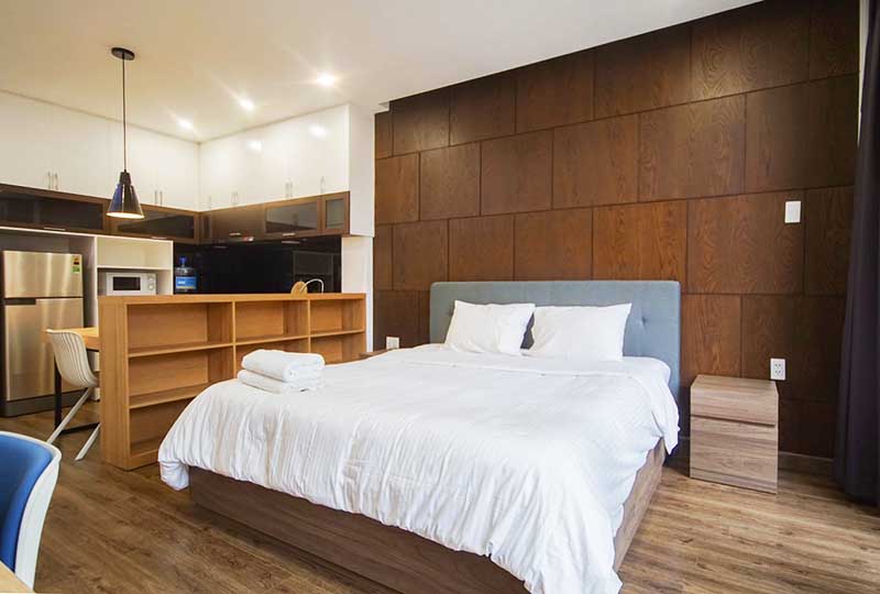 Bright serviced apartment rental in Dakao area District 1 Ho Chi Minh City