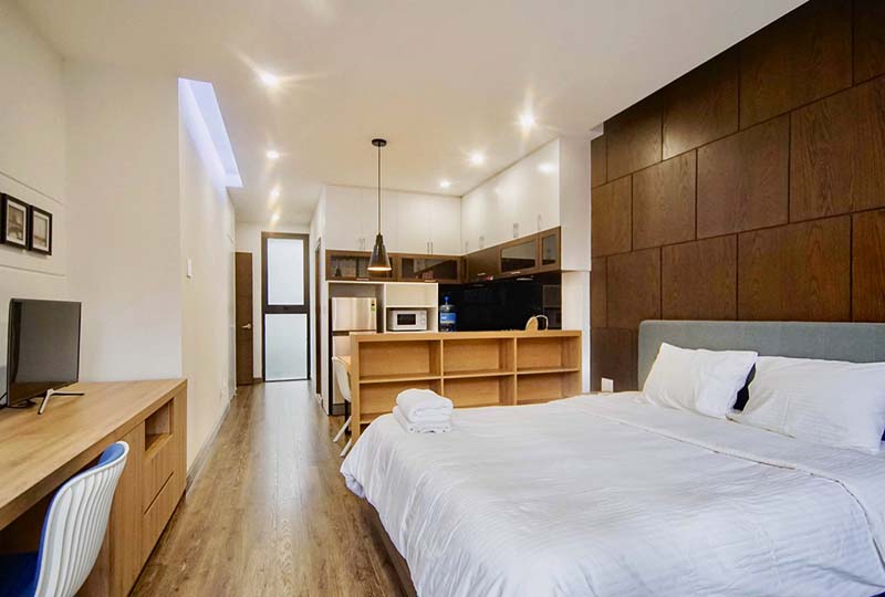 Bright serviced apartment rental in Dakao area District 1 Ho Chi Minh City