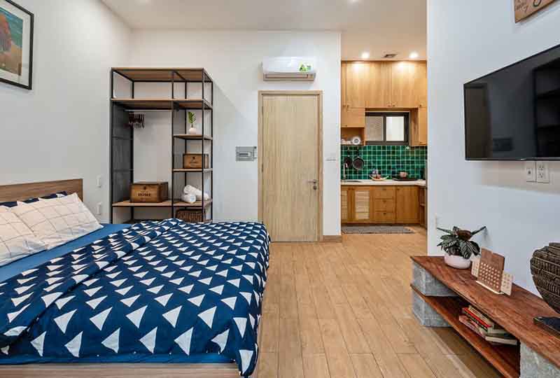 Bright studio serviced apartment in Binh Thanh Dist for rent