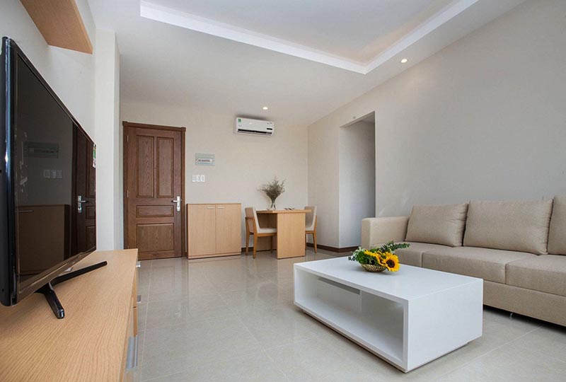 Two bedrooms serviced apartment for rent on Truong Dinh St, District 3, Ho Chi Minh City.