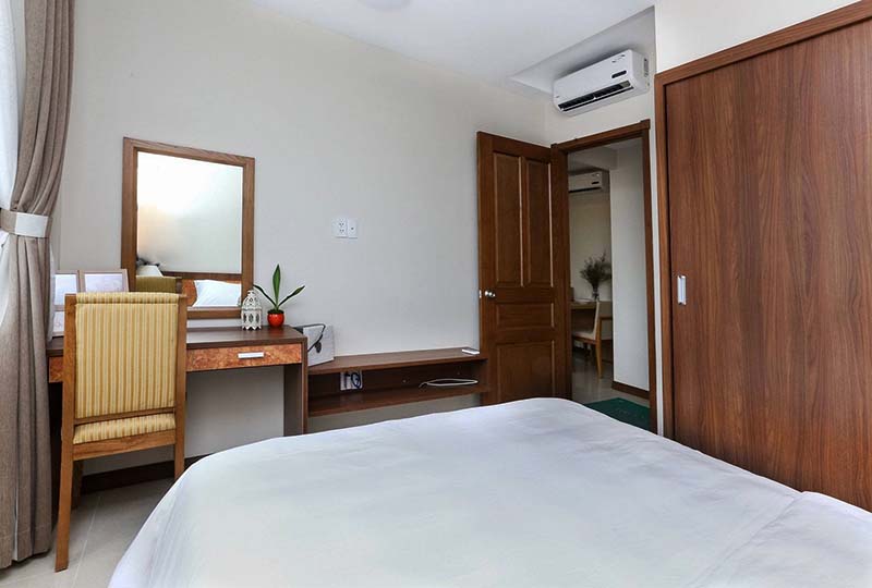 Two bedrooms serviced apartment for rent on Truong Dinh St, District 3, Ho Chi Minh City.