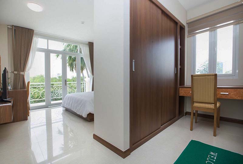 Two bedrooms serviced apartment for rent on Truong Dinh St, District 3, Ho Chi Minh City.
