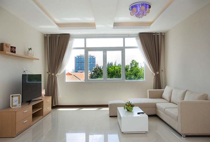 Two bedrooms serviced apartment for rent on Truong Dinh St, District 3, Ho Chi Minh City.