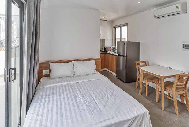 Studio flat for rent on Thao Dien, District 2, Saigon come with full of services