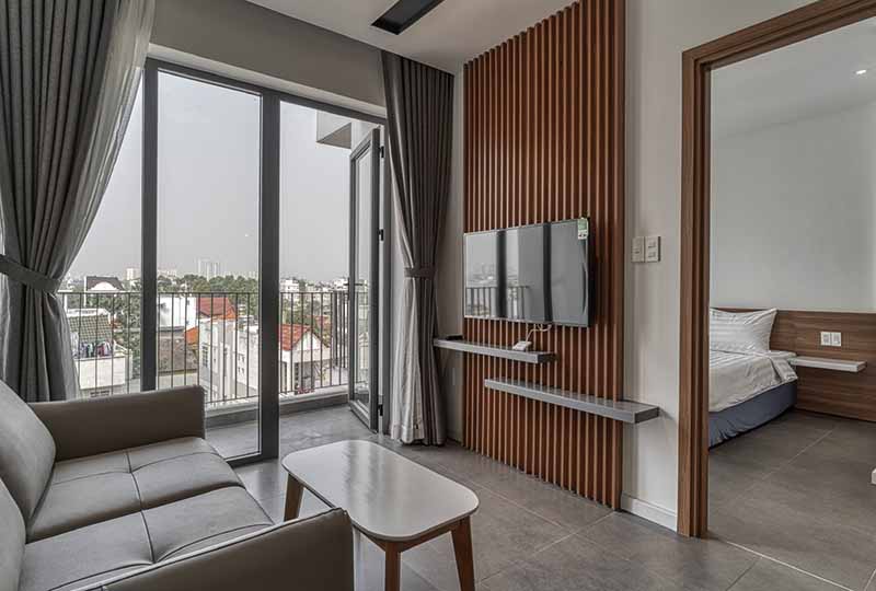 Spacious one bedroom serviced apartment on Thao Dien for rent