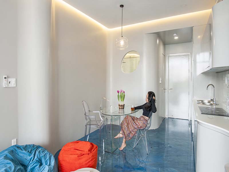 Bright-light serviced apartment for rent in District 3 Nam Ki Khoi Nghia St. 