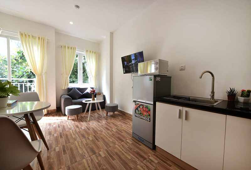 Spacious Studio serviced apartment for lease in Dakao War, District 1, HCMC