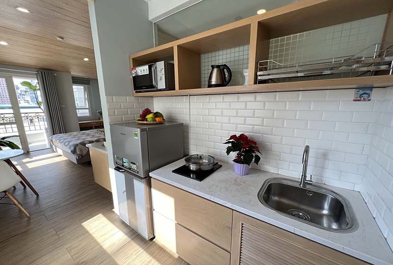 Opened studio serviced apartment for rent in District 4 HCMC