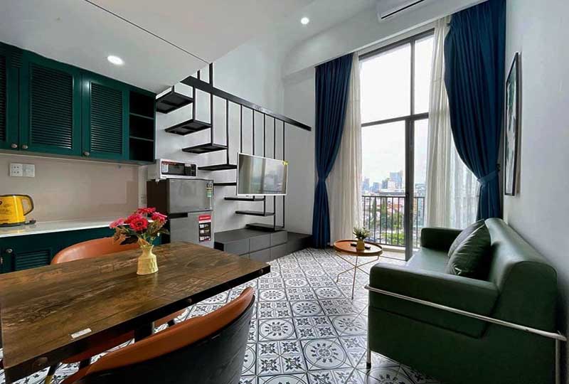 Loft serviced apartment for lease near FV Hospital District 7 HCMC