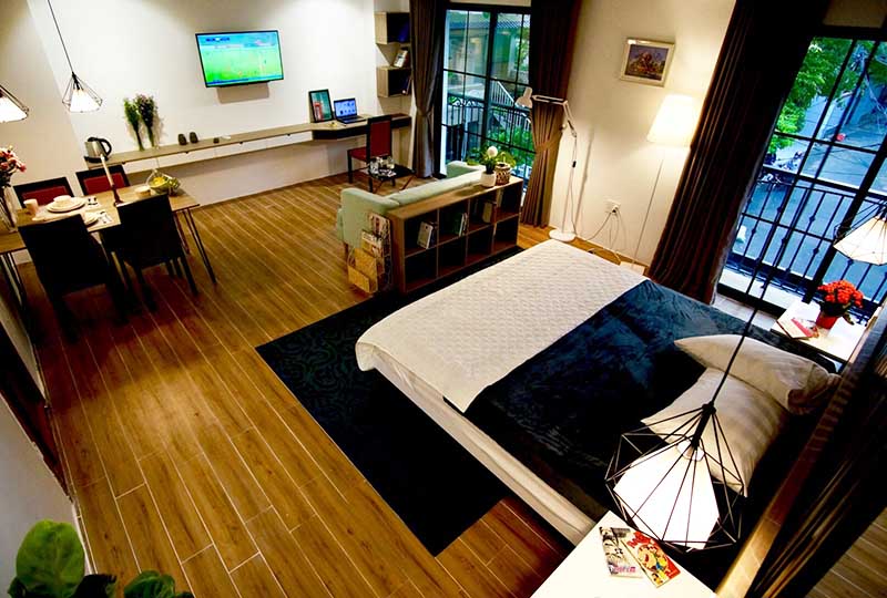 Spacious studio serviced apartment renting in Tan Binh District Saigon