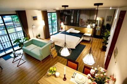 Spacious studio serviced apartment renting in Tan Binh District Saigon