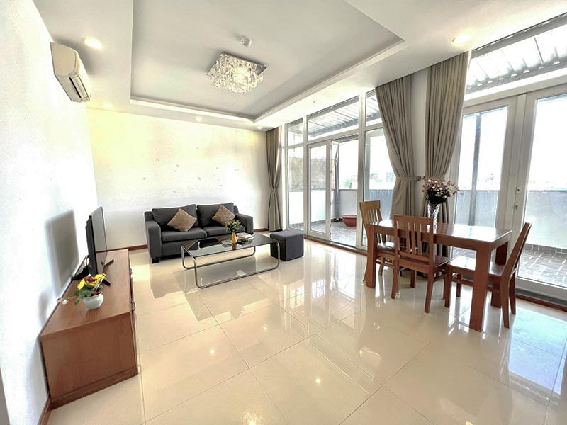 Rooftop serviced apartment for rent in Tan Binh District Ho Chi Minh City