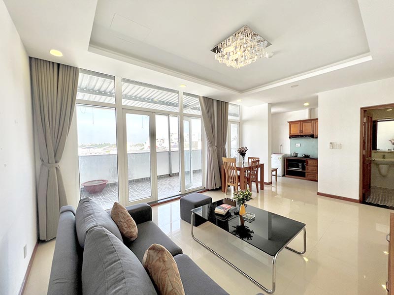 Rooftop serviced apartment for rent in Tan Binh District Ho Chi Minh City