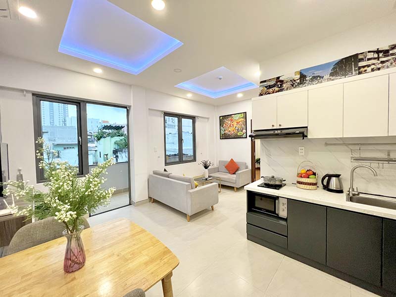 Spacious serviced apartment for rent in District 1 Ho Chi Minh City