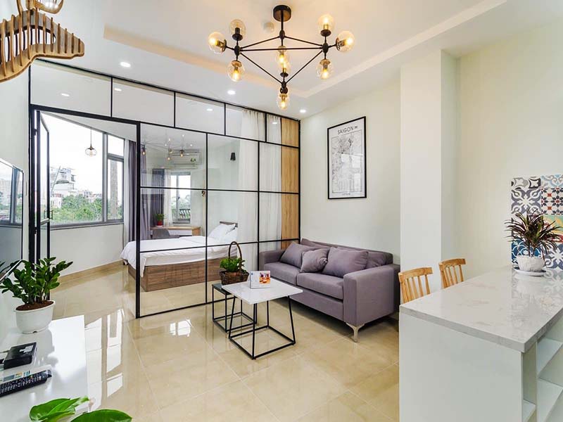 Canal view serviced aparment leasing in Phu Nhuan District Saigon City Center