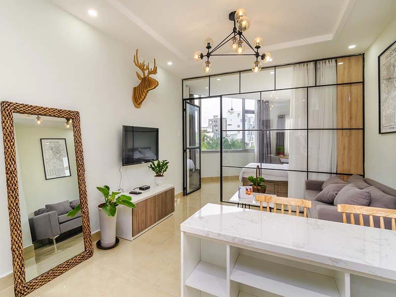 Canal view serviced aparment leasing in Phu Nhuan District Saigon City Center