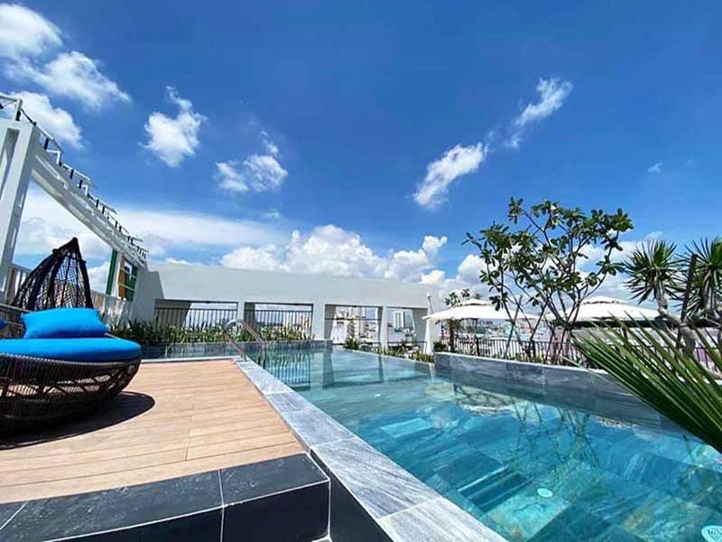 Loft studio for rent on Nguyen Van Linh Street, District 7, HCMC.